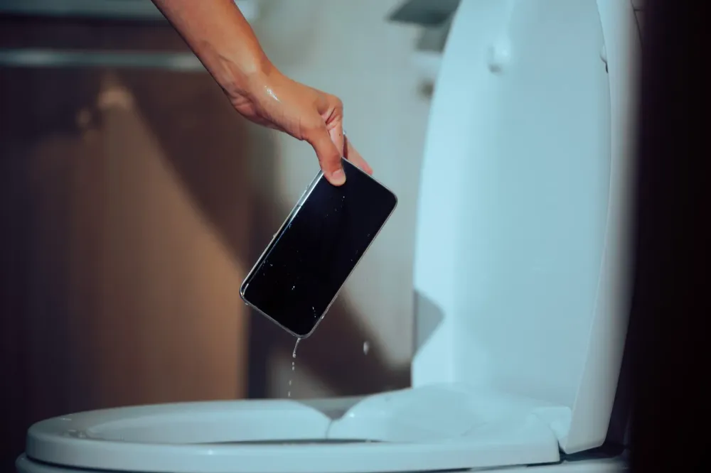 téléphone tombé à l'eau